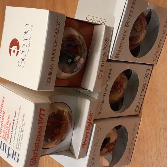 Bundle of 5 Vintage Schmid Beatrix Potter Collection Ornaments V101 - Picture 13 of 16